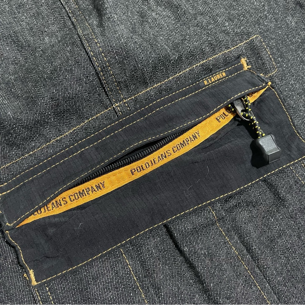 Rare Vintage vtg polo jeans company military cargo shorts like new - Picture 6 of 7